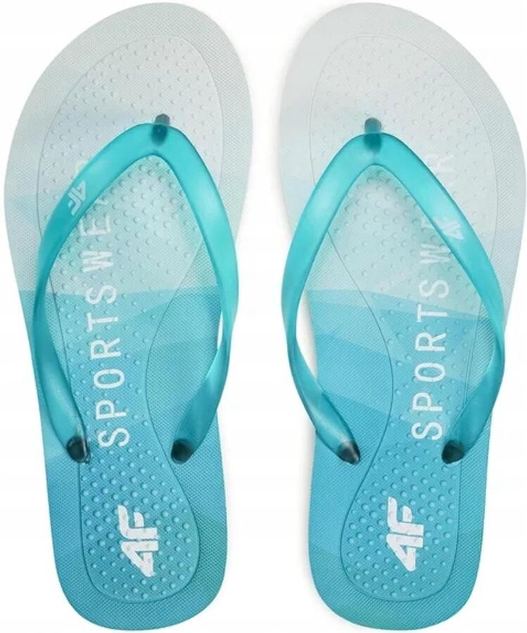 4F Dames Teenslippers Blauw
