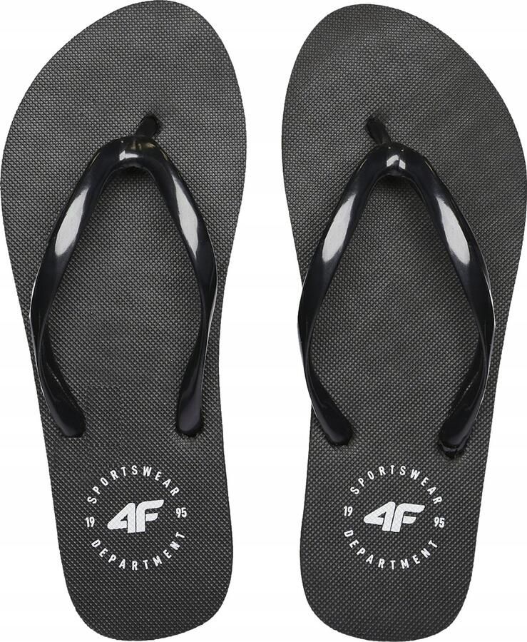4F Dames Teenslippers KLD005 Zwart Zacht Schuim voor Strand & Zwembad