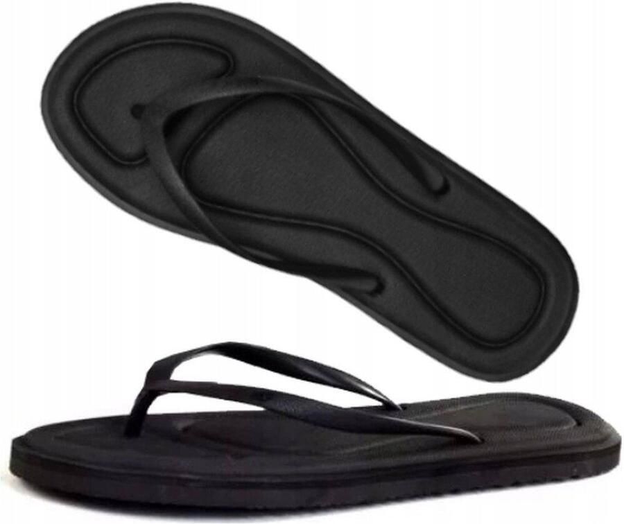 4F Dames Teenslippers Zwart Lichtgewicht Zomer & Zwembad Schoenen