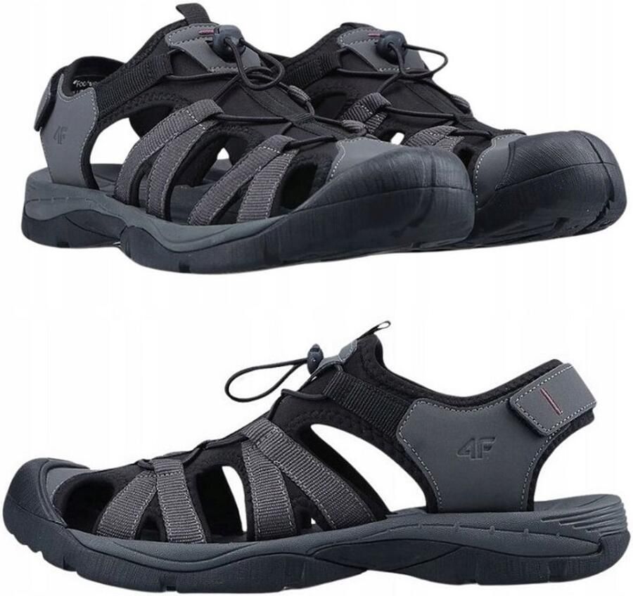 4F Heren Sandalen Sportief Zomer Dicht Teen Antraciet