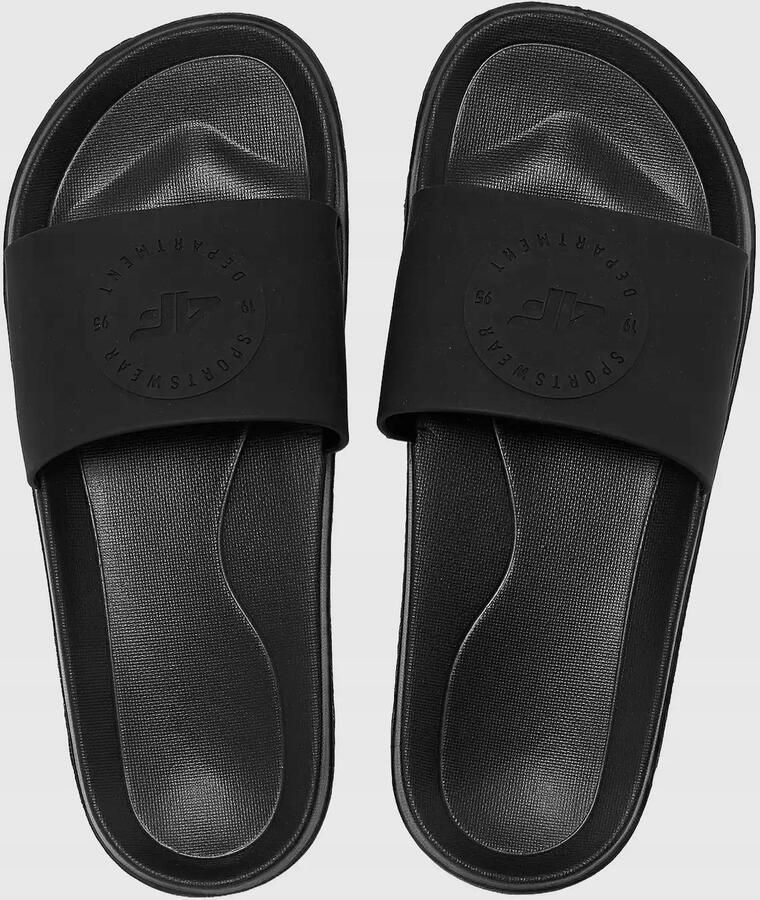 4F Heren Slippers Zwart Comfort voor Strand en Zwembad