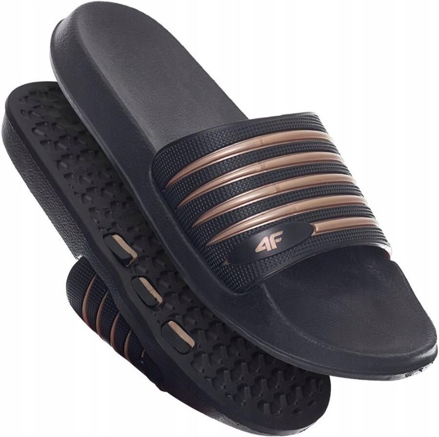 4F Heren Slippers Zwart Sport Zwembad Zomer & Huis