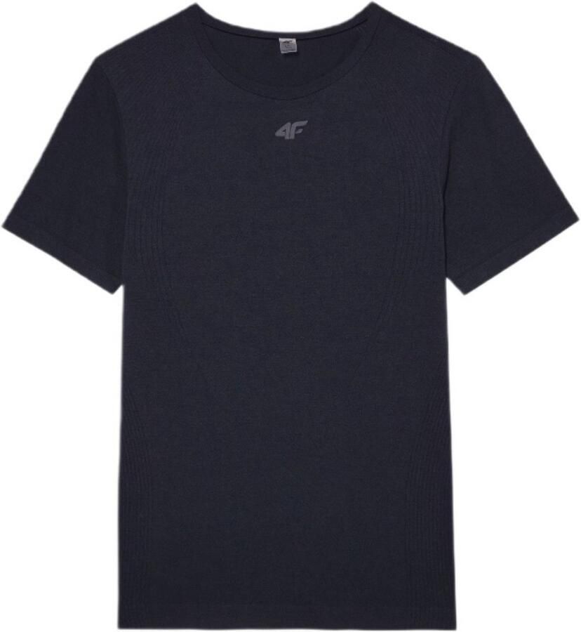 4F Heren Sportshirt Zwart Snel Droog L XL Naadloze Bewegingsvrijheid