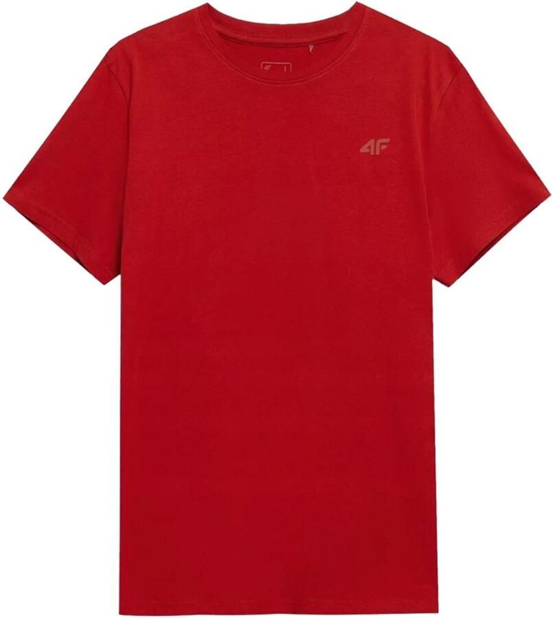 4F Heren T-shirt met Logo Ronde Hals Korte Mouwen 100% Katoen Blauwe Schoonheid Maat XXL Voor Stijlvolle Man Ideaal Voor Dagelijks Gebruik Wasbaar op 30°C