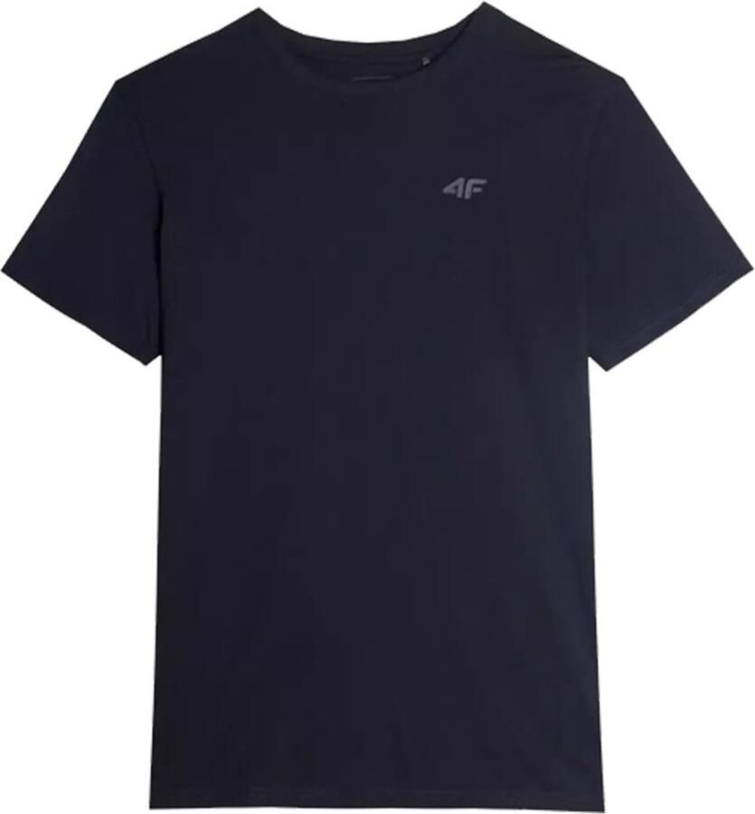 4F Heren T-shirt Klassiek & Comfortabel Effenhuwelijk Blauw Maat XXL 100% Katoen AW23TTSHM0876