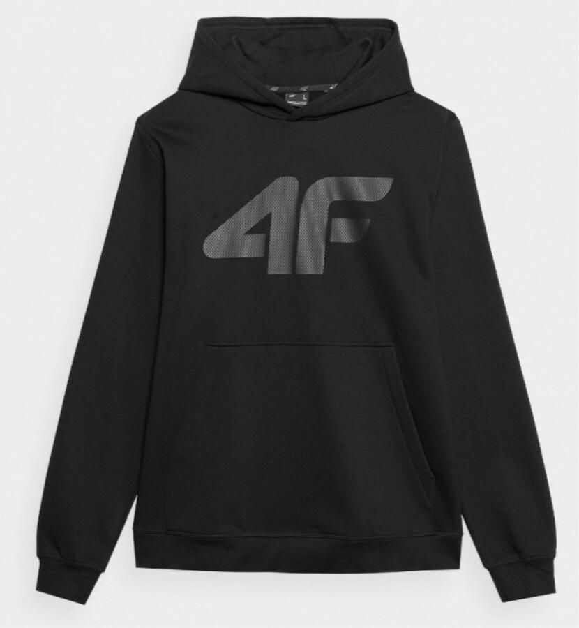4F Heren Zwarte Hoodie XXL Comfort & Stijl