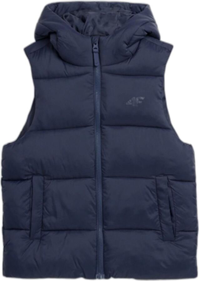 4F Kinder Gewatteerde Bodywarmer Donkerblauw r.146 Stijlvol en Functioneel voor de Koelere Dagen