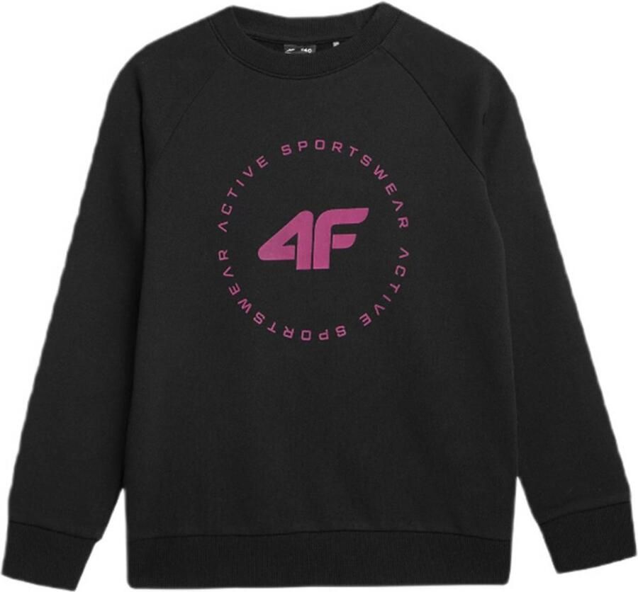 4F Kinder Sweatshirt Beigekleurig Niet-ritsbaar Hoogwaardig Katoen Elastische Pasvorm Comfort en Stijl voor Dagelijks Gebruik