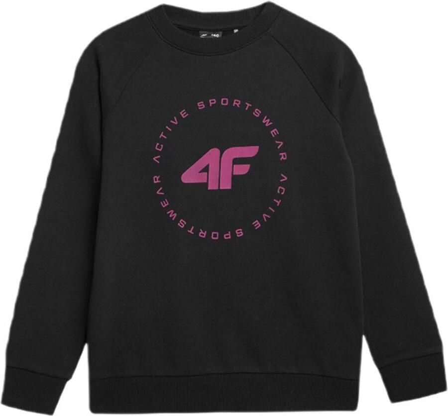 4F Kinder Sweatshirt Elastica Onderkant Beige Katoen voor Dagelijks Comfort en Vrijheid