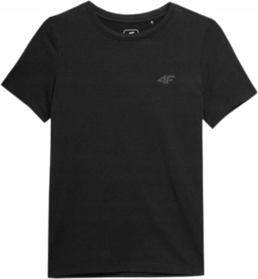 4F Kinder T-shirt Zacht Katoen Zwart