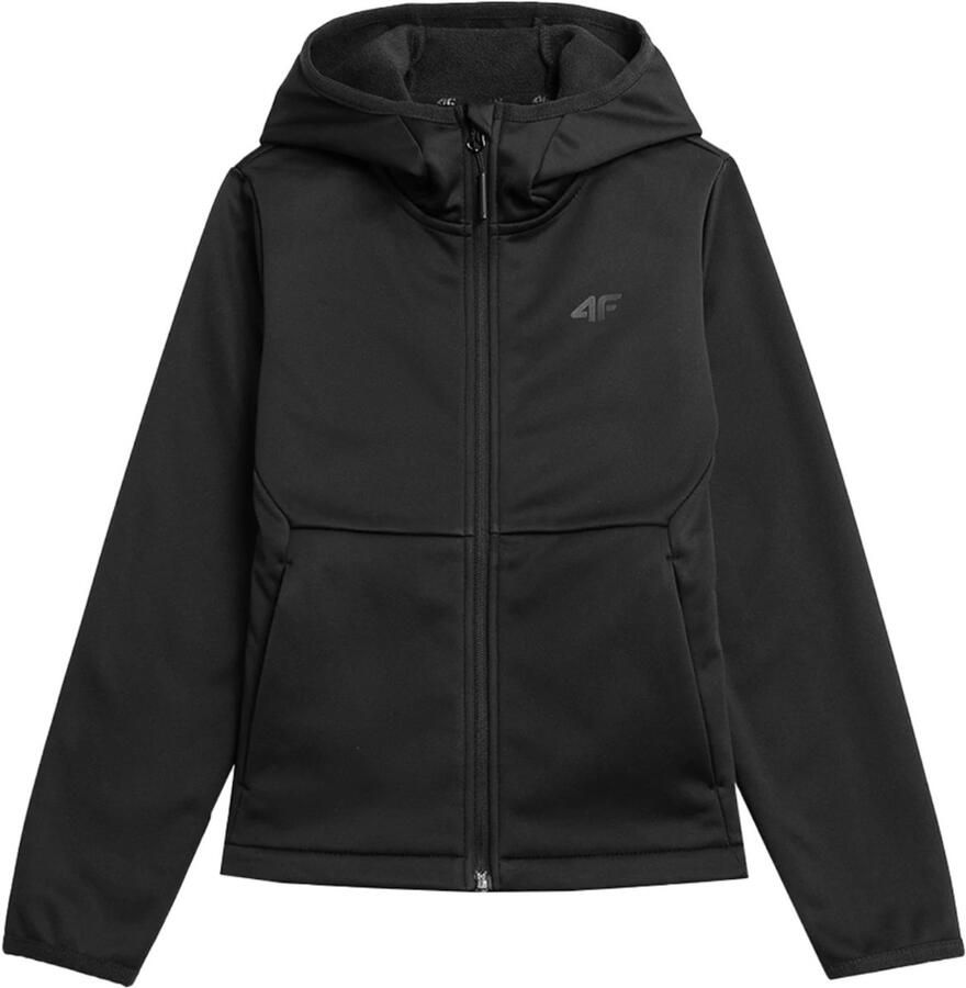 4F Kinderen Softshell Windjack NeoDry 5000 Waterafstotend Zwart
