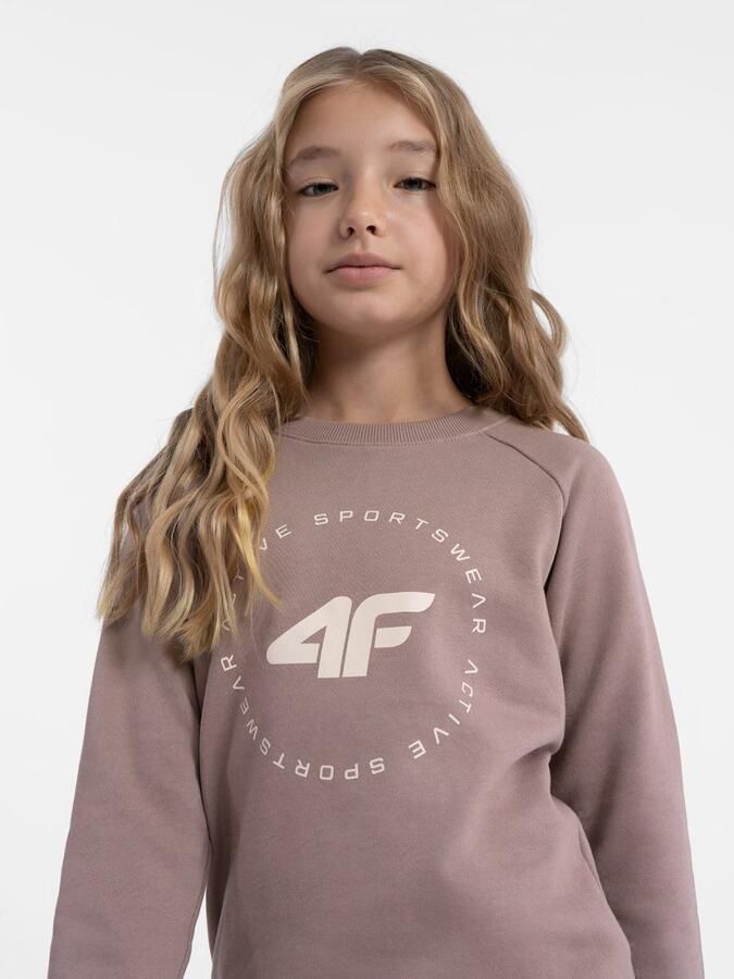 4F Kindertrui zonder capuchon bruin