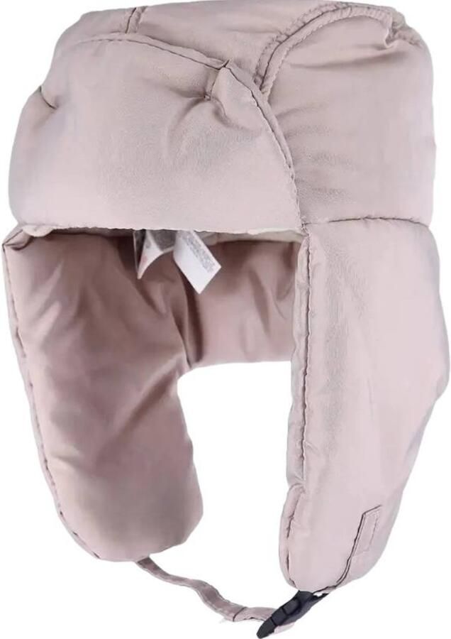 4F Kinderwintermuts Pilotenlook Universele Maat Beige