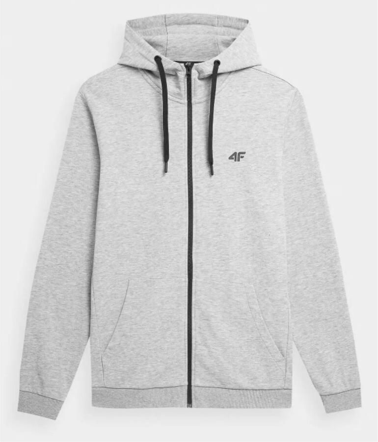 4F M1466 Regular Fit Herenvest met Rits Grijs