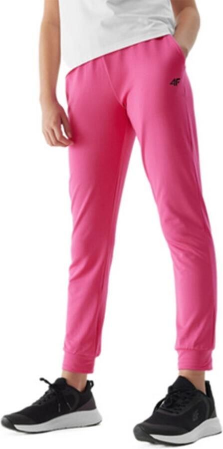 4F Meisjes Joggingsbroek Fuchsia Regular Fit met Zijzakken en Elastische Tailleband
