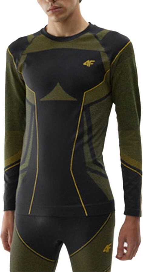 4F Naadloze Thermische Top voor Heren Zwart L XL