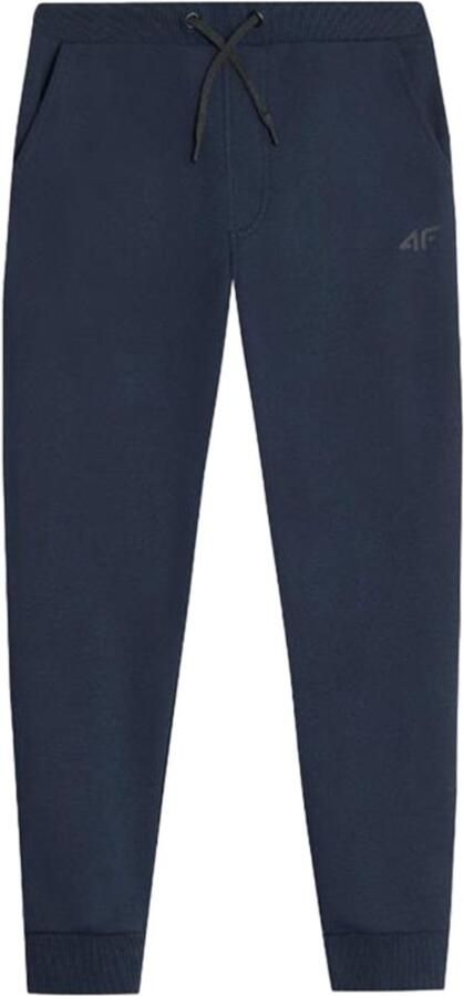 4F Spodnie dresowe chłopięce granatowe bawełniane joggersy
