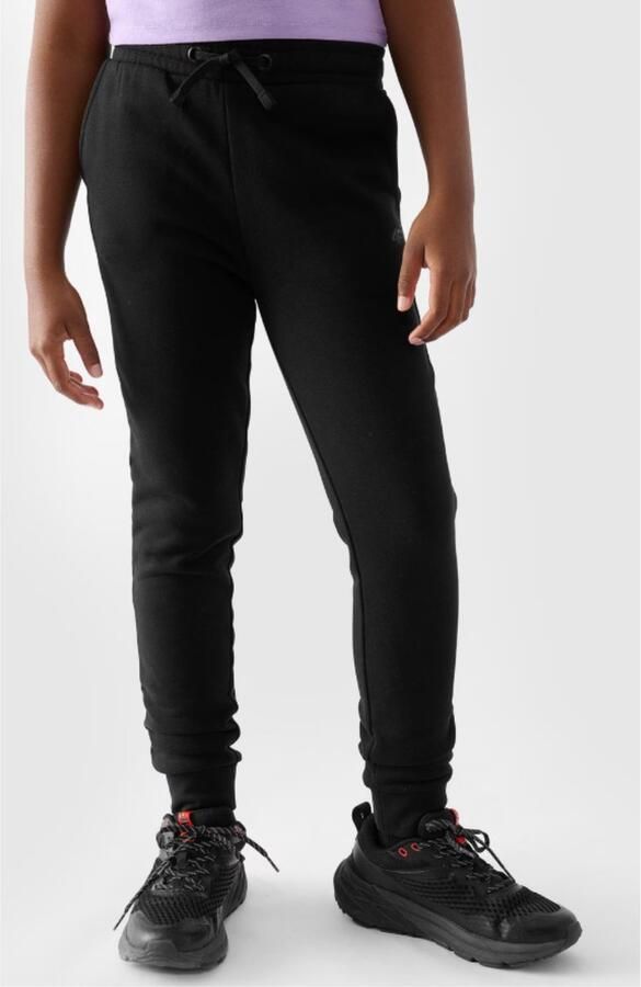 4F Spodnie dresowe joggery dziewczęce F0828 czarne rozm