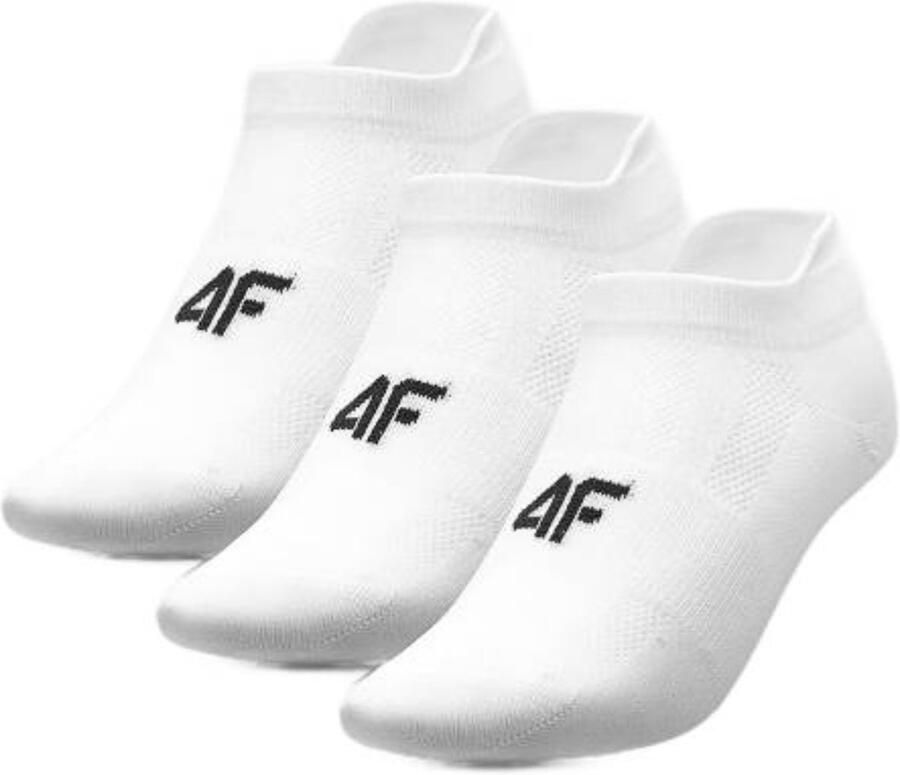 4F Unisex Witte Lage Sokken Set 3 Paar