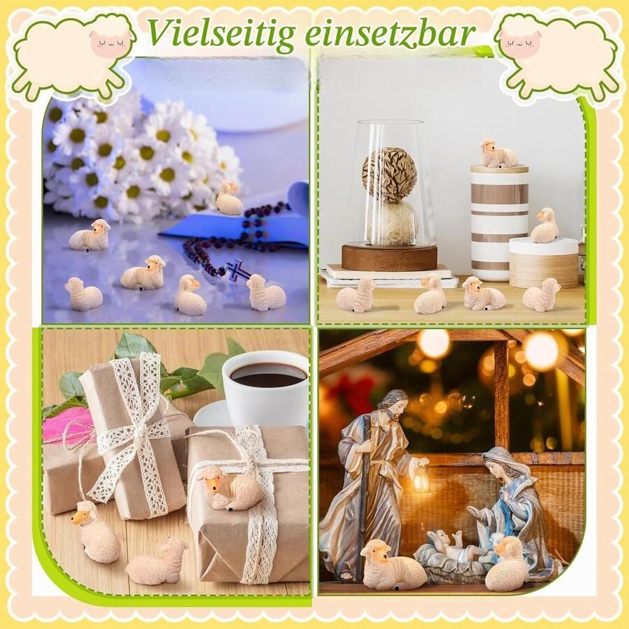 50 Mini-schapen van kunsthars