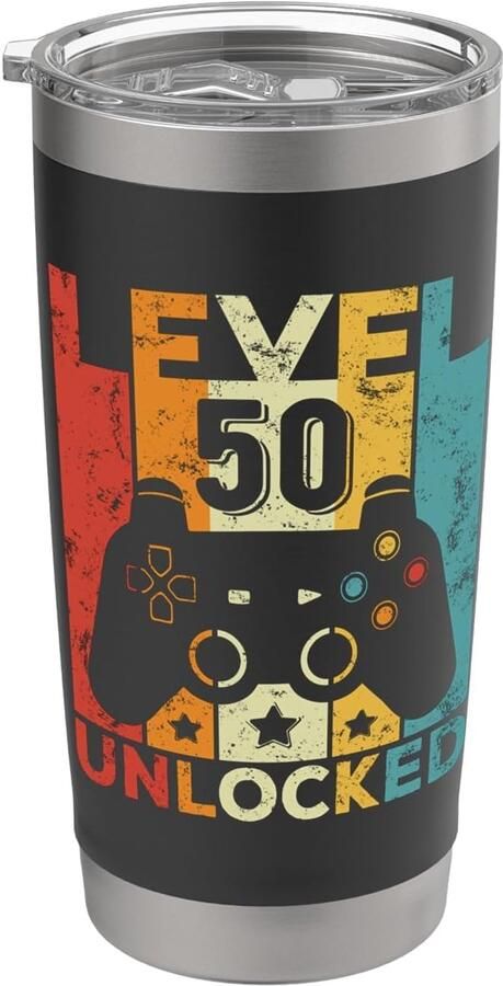 50e verjaardag level 50 gamer thermobeker
