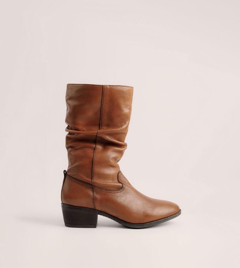 5pm Lorenz Cognac Leather Slouchy Boot Cognac Leder