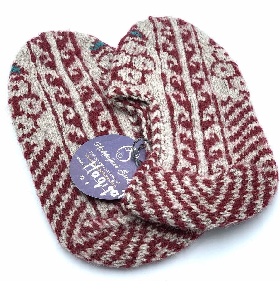 A Sense of Love Handgebreide Schapenwollen Sloffen L XL