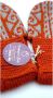 A Sense of Love Handgebreide Sloffen Bruin bordeaux roze 5 XL - Thumbnail 2