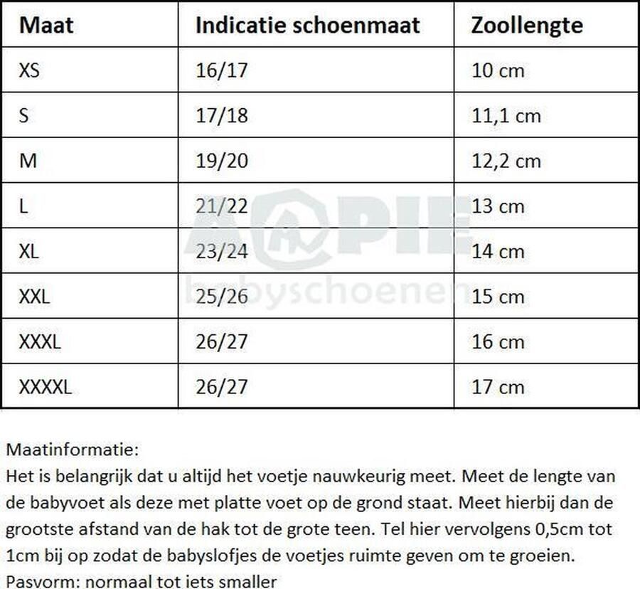 Aapie leren babyslofje Sport Washington grijs antislip maat XS - Foto 2