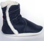 Aapie leren babyslofjes Winterboot Marine laarsjes gevoerd antislip blauw maat XS - Thumbnail 1