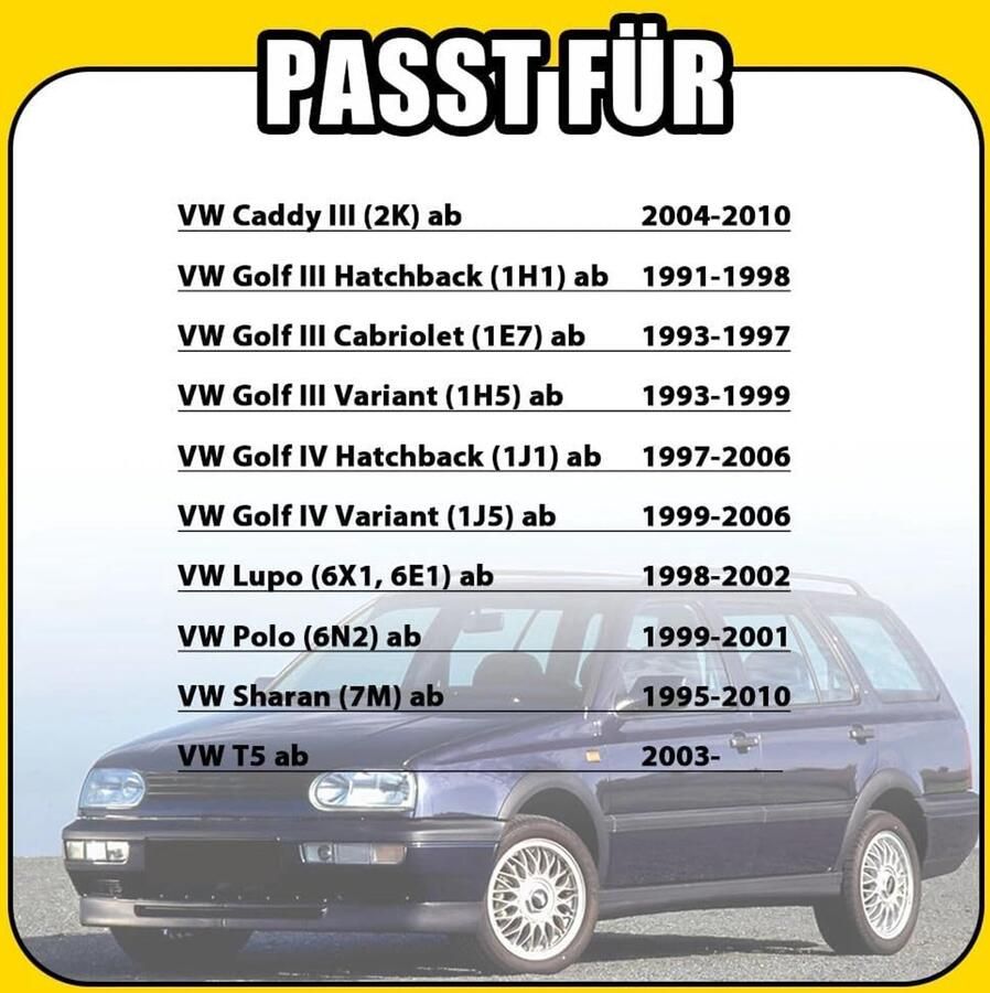 Achterklepgreep met slot en 2 sleutels vervanging voor Golf Lupo Polo Transporter en Caddy