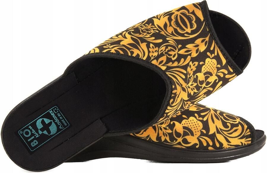 Adanex Dames Pantoffels 29521 Zwart Honing PU Wedge