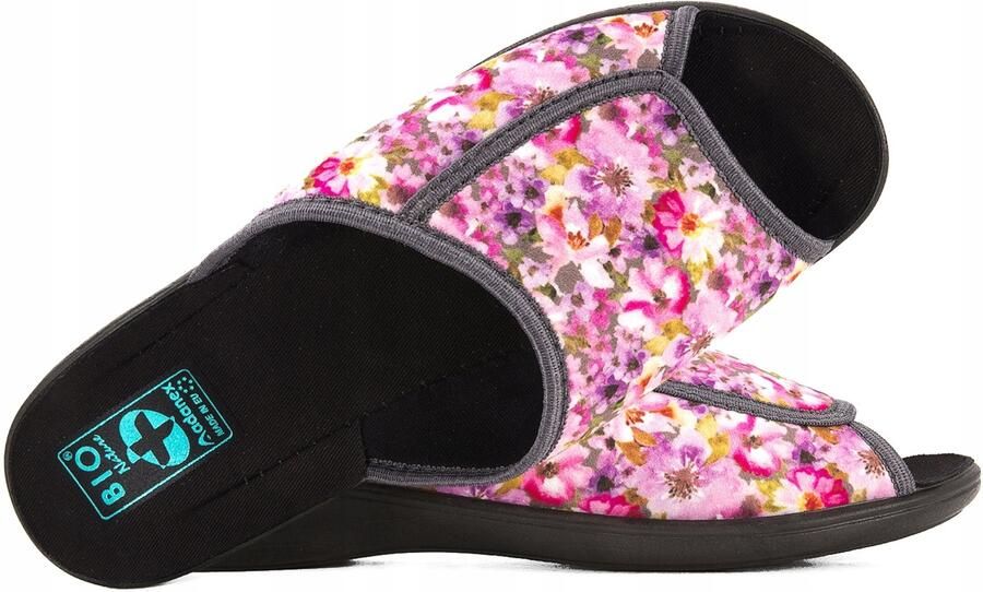 Adanex Dames Pantoffels 29527 Comfortabele Stof & Bloemenprint