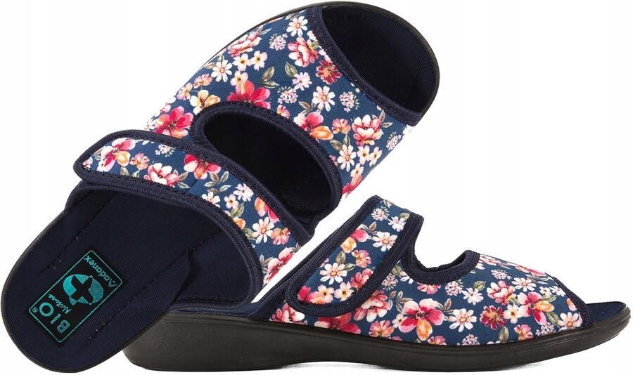Adanex dames pantoffels 30183 comfortabele huisschoenen met klittenband