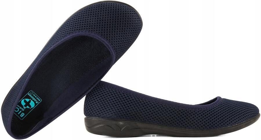 Adanex Dames Pantoffels Ballerina Blauw