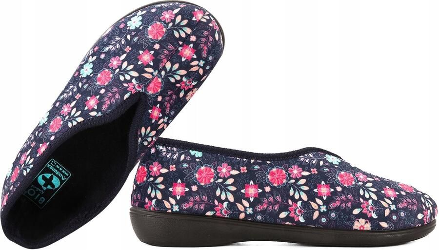 Adanex Dames Pantoffels Bamboe Blauw