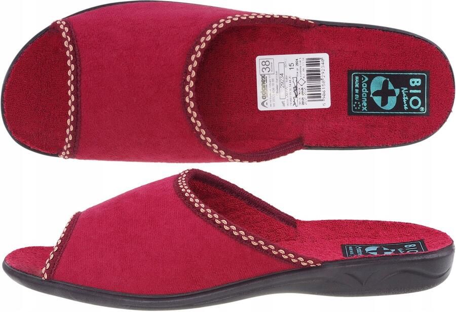 Adanex Dames Pantoffels BIO PU 29234 Welur Bordo