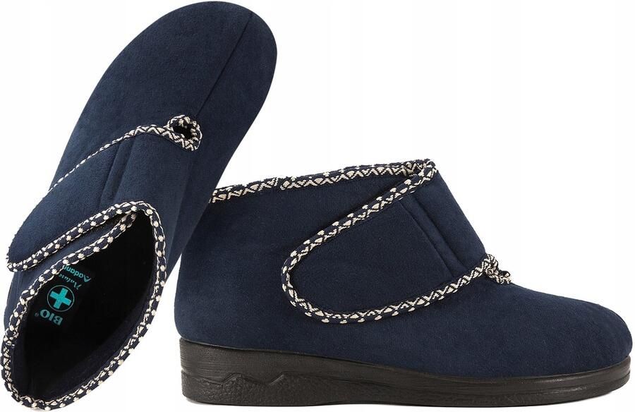 Adanex Dames Pantoffels Blauw Comfortabele Huisschoenen