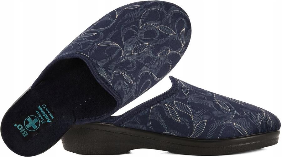 Adanex Dames Pantoffels Blauw Beige