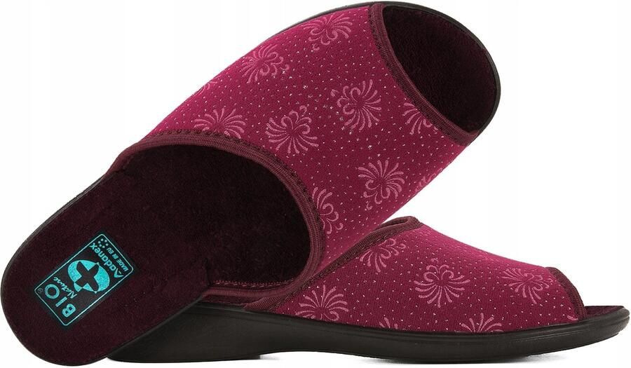Adanex Dames Pantoffels Bordo 39 Comfortabele Huisschoenen