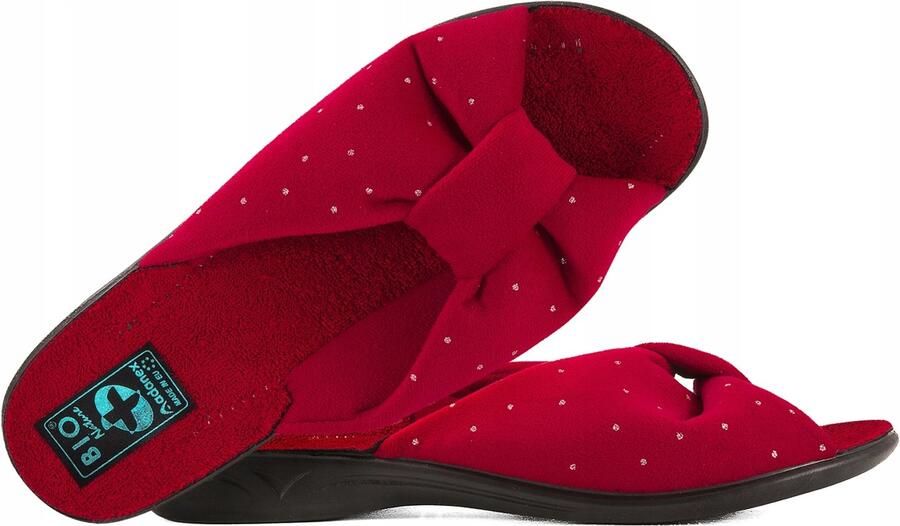 Adanex Dames Pantoffels Klompjes Bio PU Rood