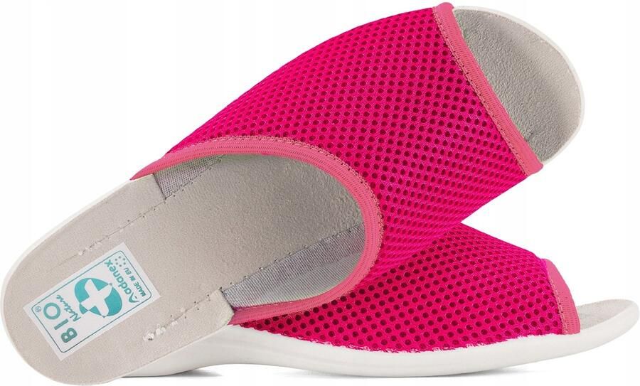 Adanex Dames Pantoffels Roze Fluo Comfortabele Stoffen Slippers