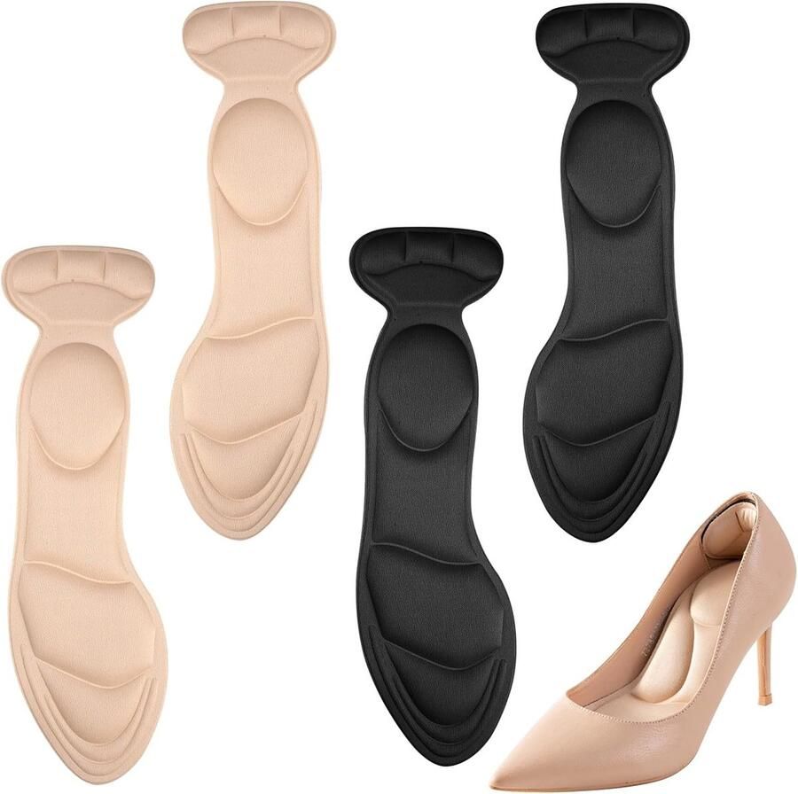 Ade de Zelfklevende Inlegzolen voor Hielbescherming Comfortabele en Antislip Inlegzolen voor Te Grote Schoenen Perfect voor Hakken en Dagelijks Gebruik