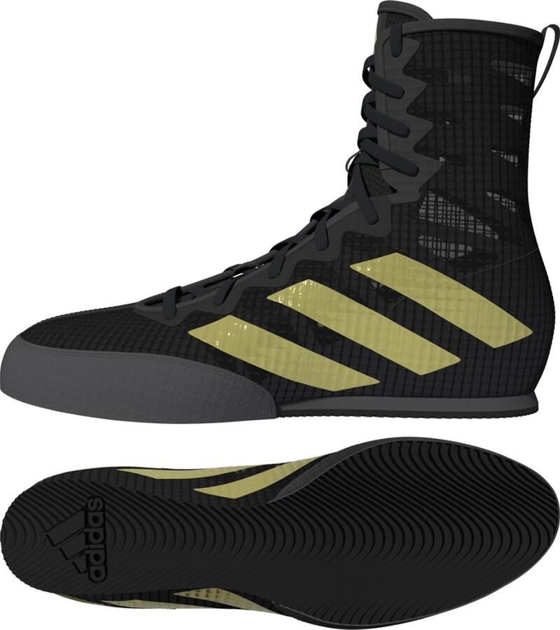 Adidas Box Hog 4 Boksschoenen Zwart met goud (Beschikbaar in verschillende maten)