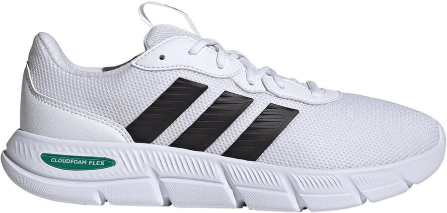Adidas Cloudfoam Flex Laces Heren Sneaker HQ4852 Cloud White Core Black Court Green