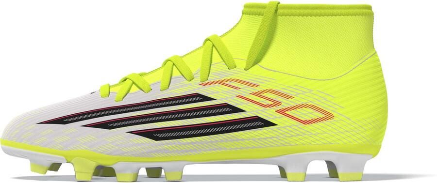 Adidas Kinderen F50CLUB MID FG MG Voetbalschoen J KI6175 Solar Yellow Core Black Clear Red