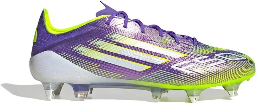 Adidas F50 Elite IJzeren-Nop Voetbalschoenen (SG) Paars Wit Neongeel