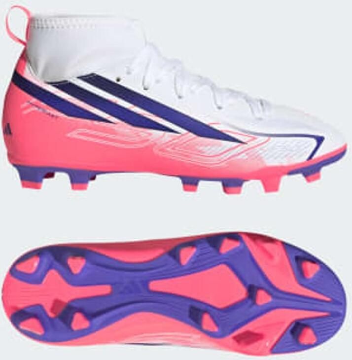 Adidas F50 Hyperfast Club Mid Fg mg Junioren Voetbalschoenen Wit 1 2 Kinderen