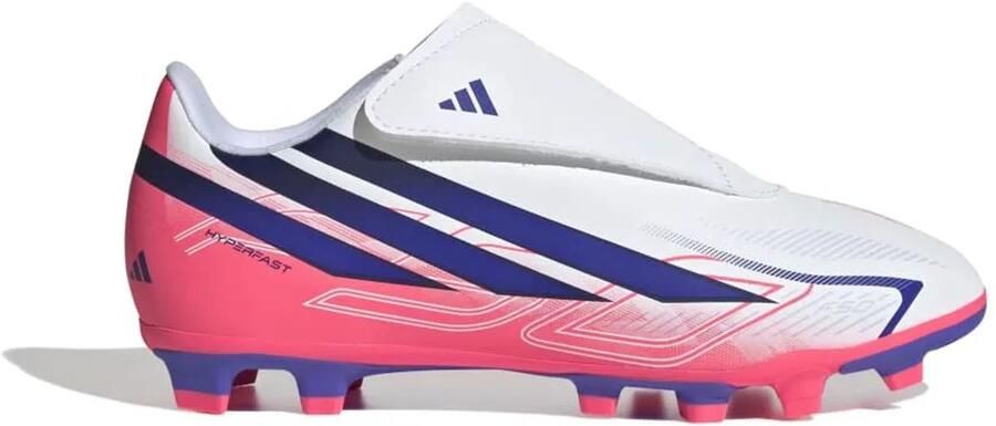 Adidas F50 Hyperfast Club Velcro Fg mg Junioren Voetbalschoenen Wit 1 2 Kinderen