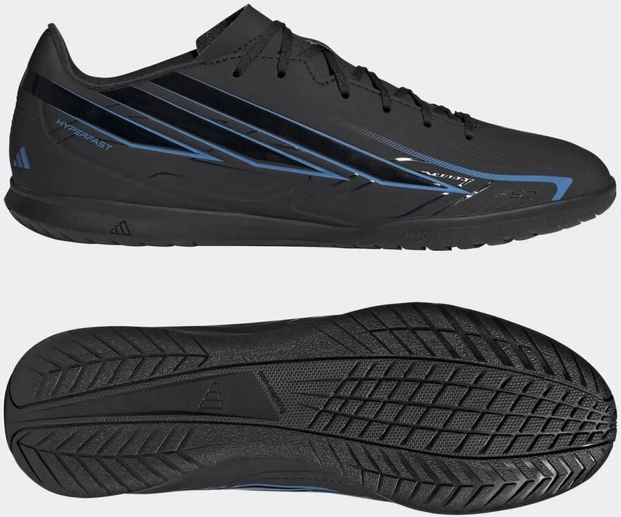 Adidas Perfor ce F50 Hyperfast Club senior voetbalschoenen zwart kobaltblauw - Foto 4
